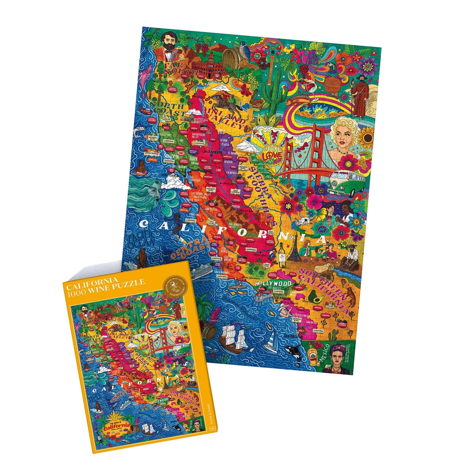 Puzzle de 1000 pièces - Les vins de Californie (48 x 68 cm) puzzle Water & Wines Default Title