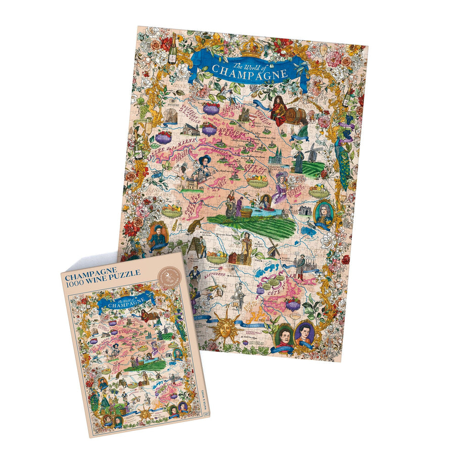 Puzzle de 1000 pièces - Les vins de Champagne (48 x 68 cm) puzzle Water & Wines 