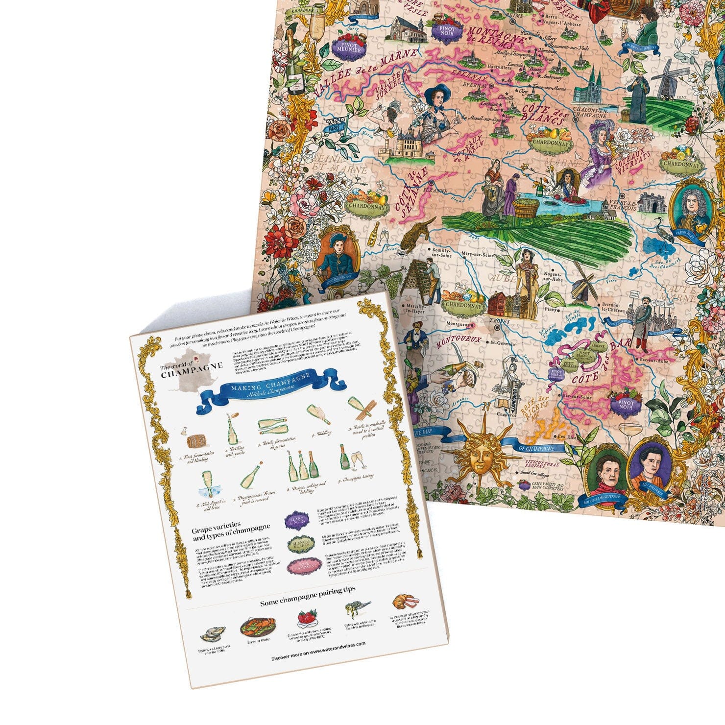 Puzzle de 1000 pièces - Les vins de Champagne (48 x 68 cm) puzzle Water & Wines 