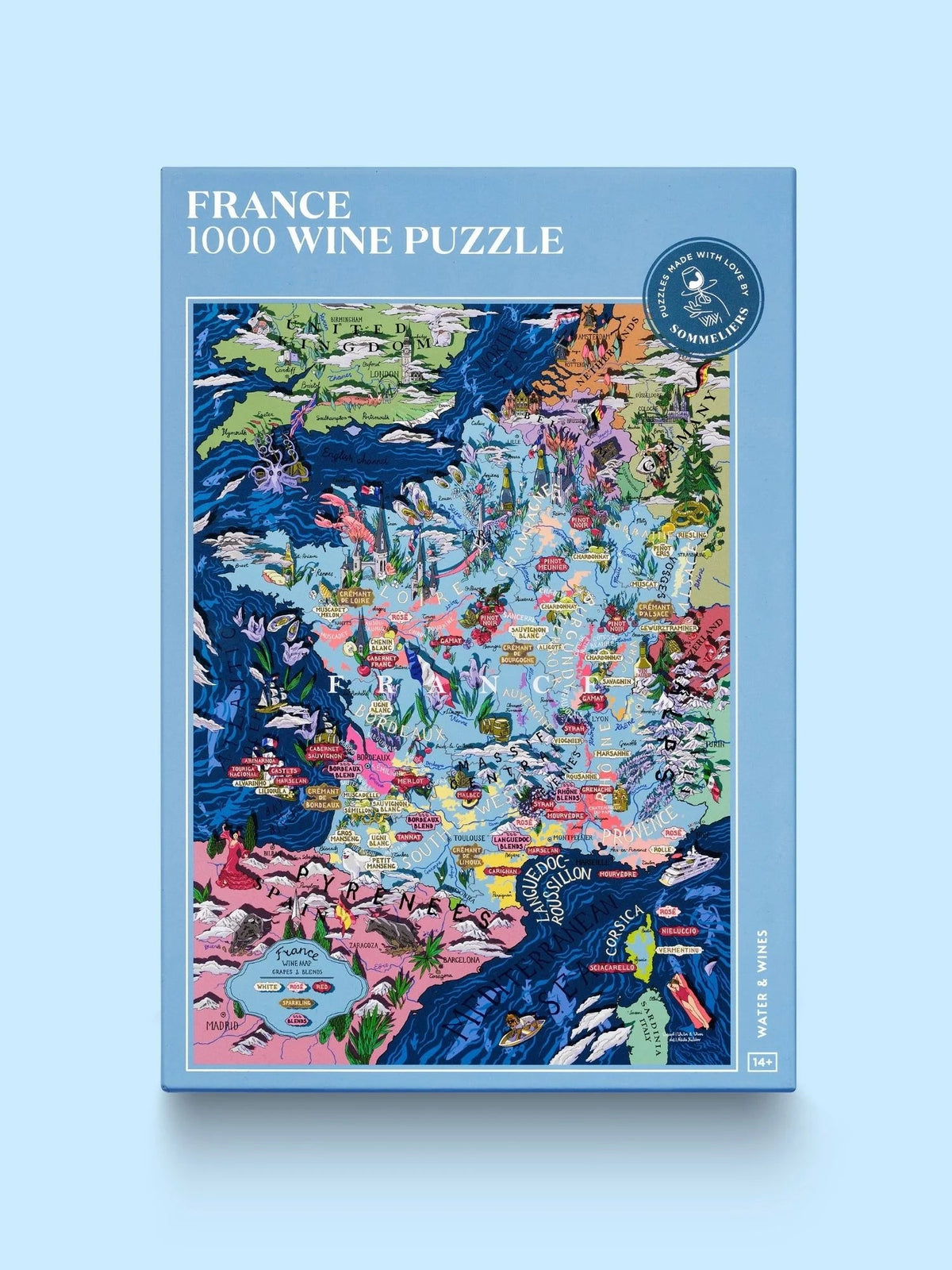 Puzzle 1000 pièces Les Stations IGP 50x70 - Cartes des vins de France Puzzle 1000 pièces Les Stations IGP 50x70 - Cartes des vins de France