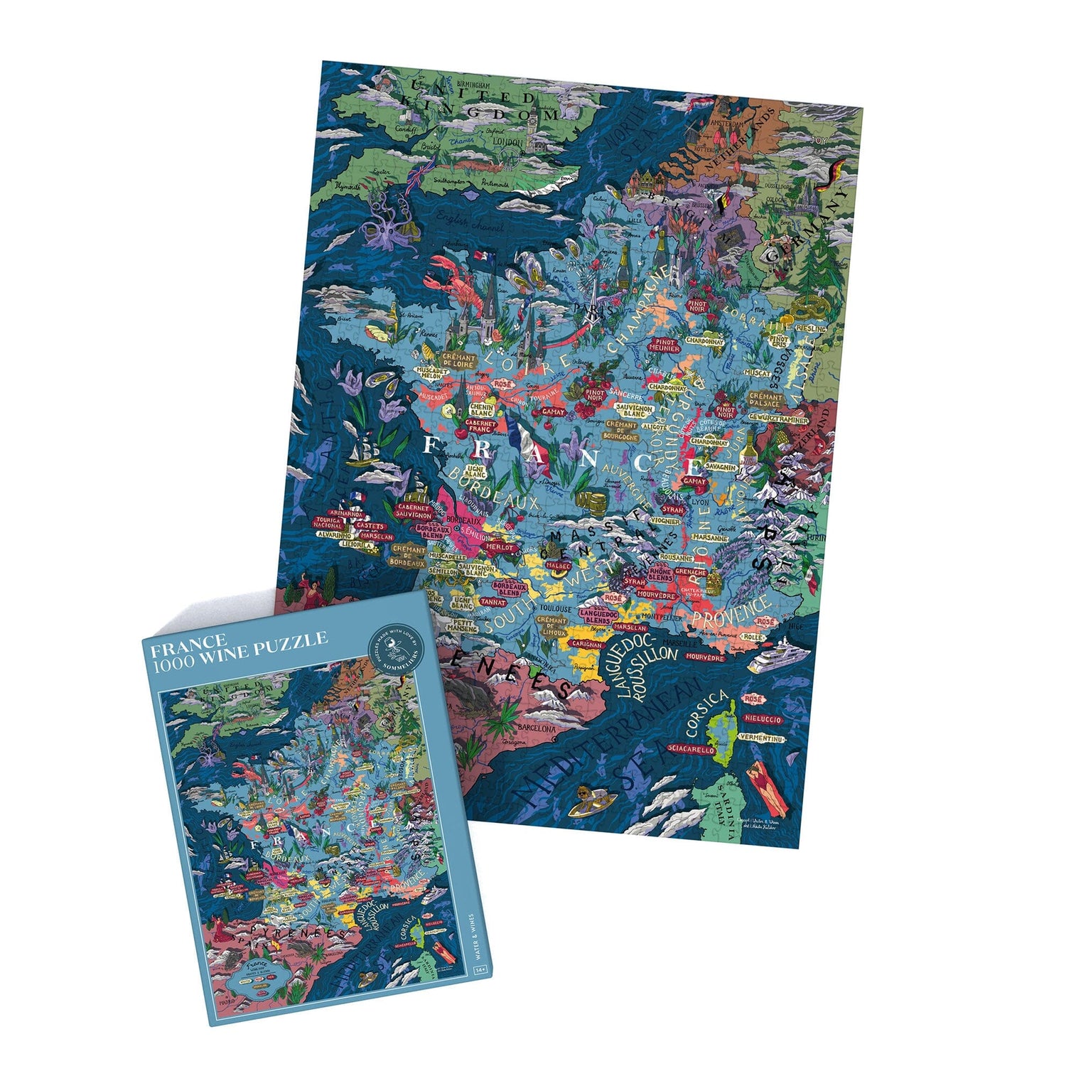 Puzzle de 1000 pièces - Les vins de France (48 x 68 cm) puzzle Water & Wines Default Title