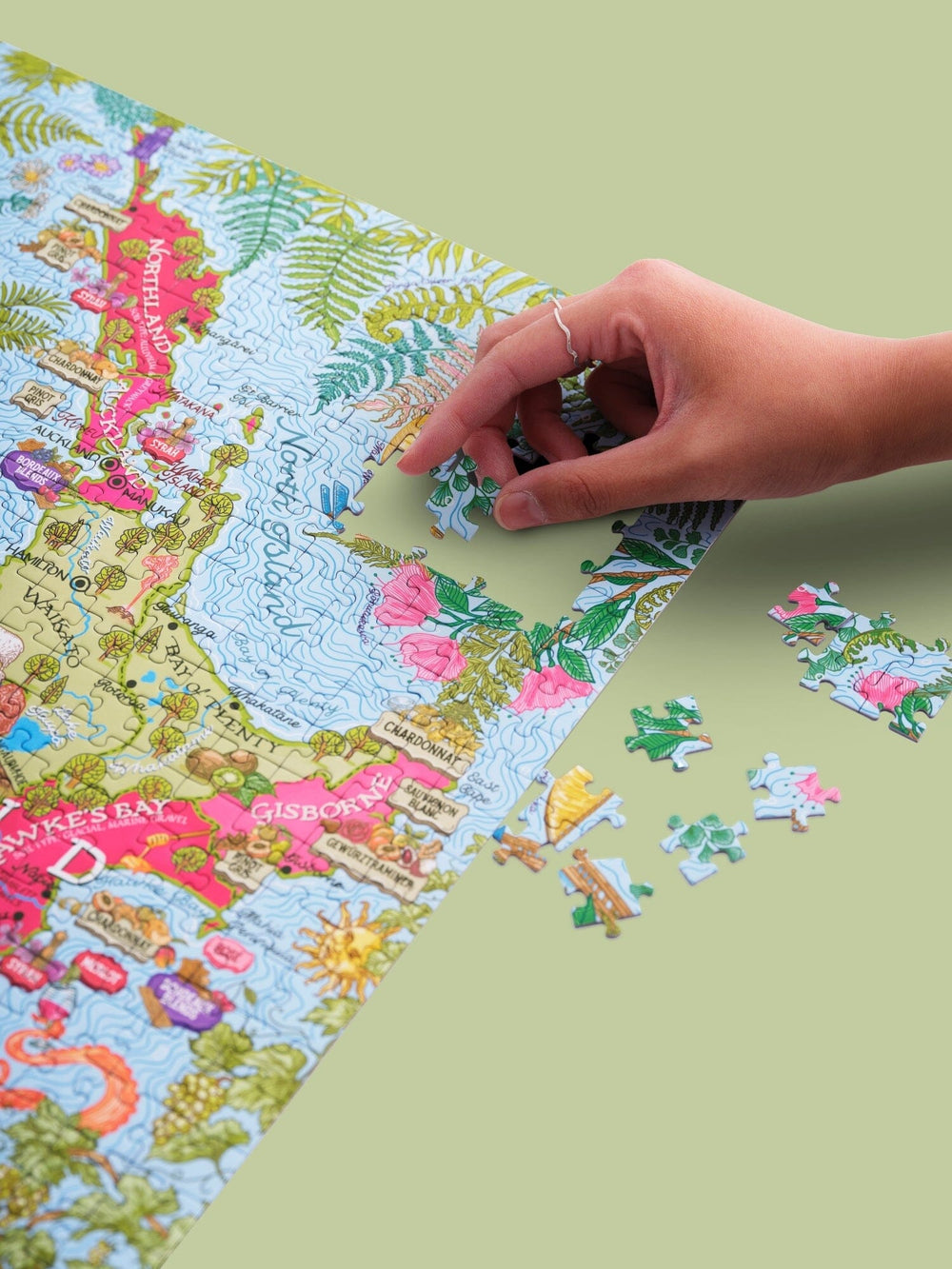 Puzzle de 1000 pièces - Les vins de Nouvelle-Zélande (48 x 68 cm) puzzle Water & Wines 