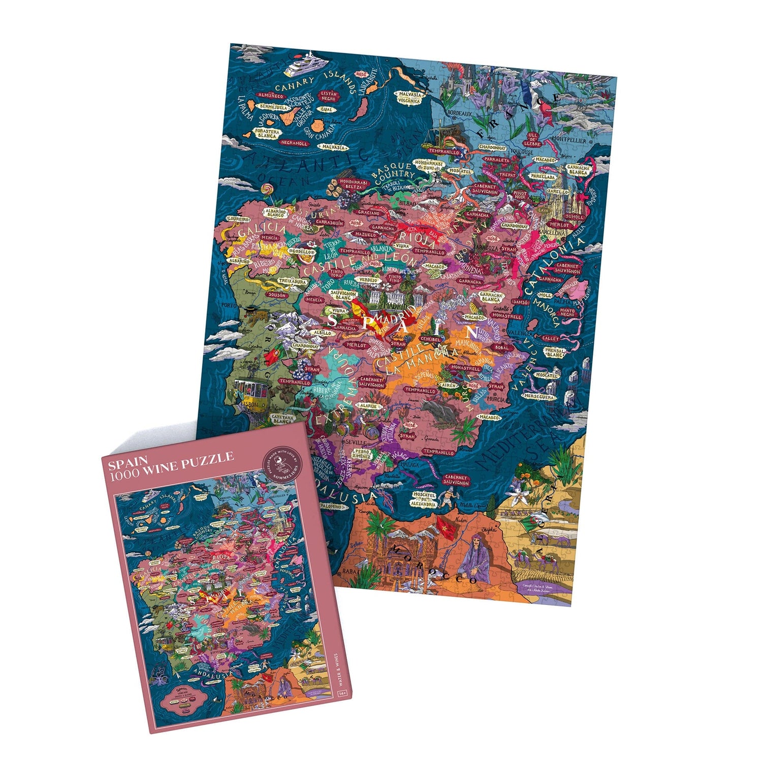 Puzzle de 1000 pièces - Les vins d'Espagne (48 x 68 cm) puzzle Water & Wines Default Title