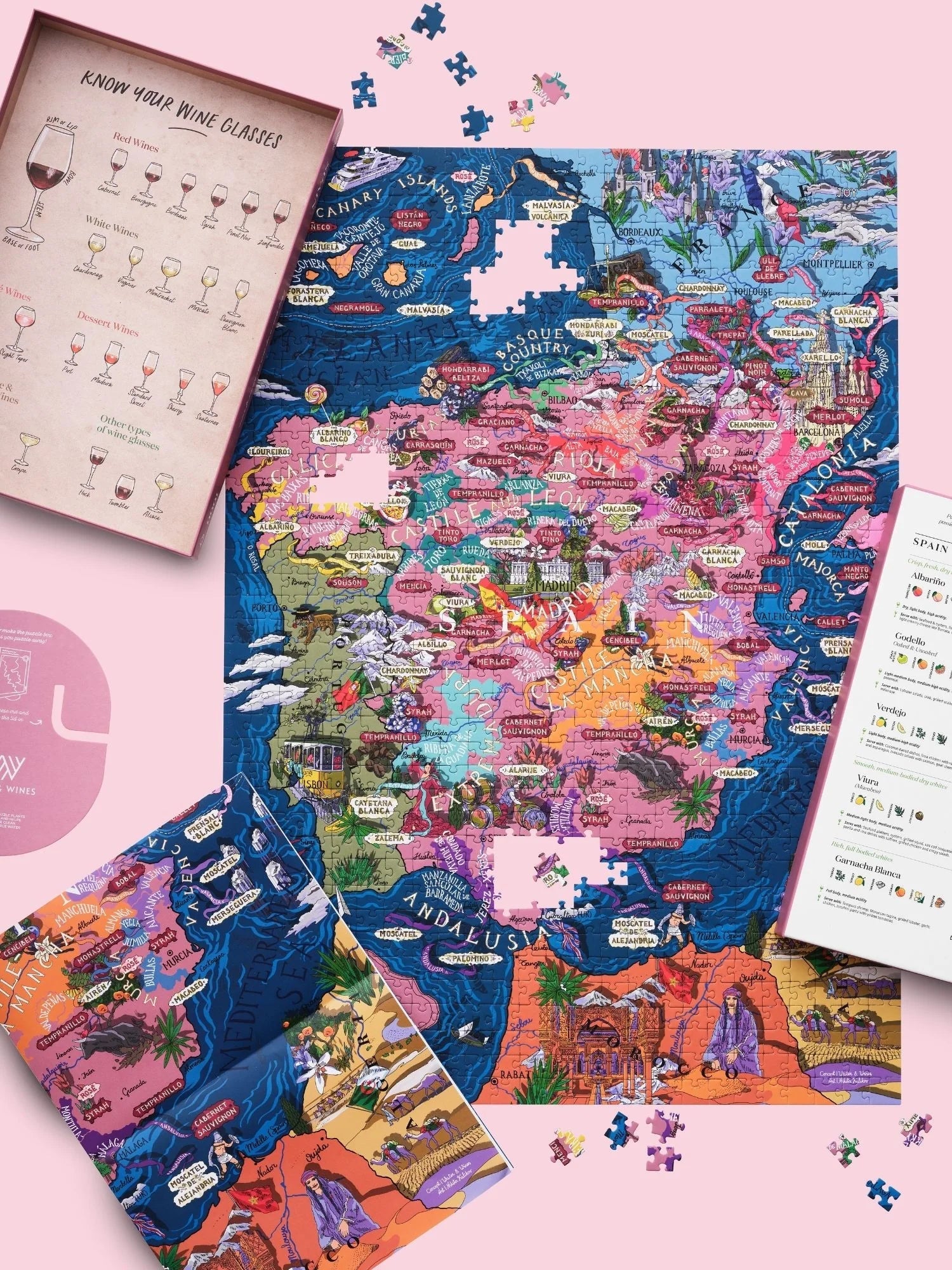 Puzzle de 1000 pièces - Les vins d'Espagne (48 x 68 cm) puzzle Water & Wines 