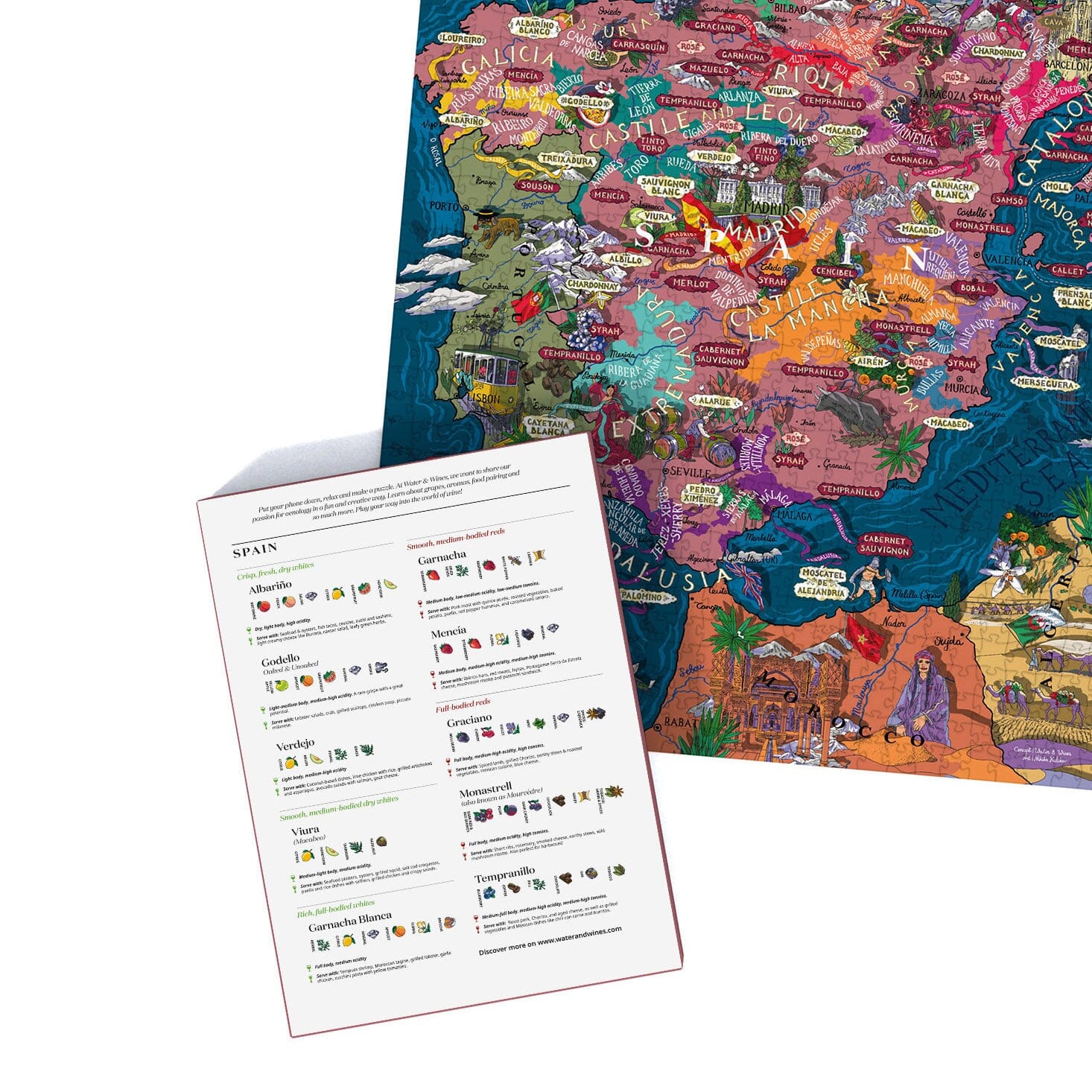 Puzzle de 1000 pièces - Les vins d'Espagne (48 x 68 cm) puzzle Water & Wines 