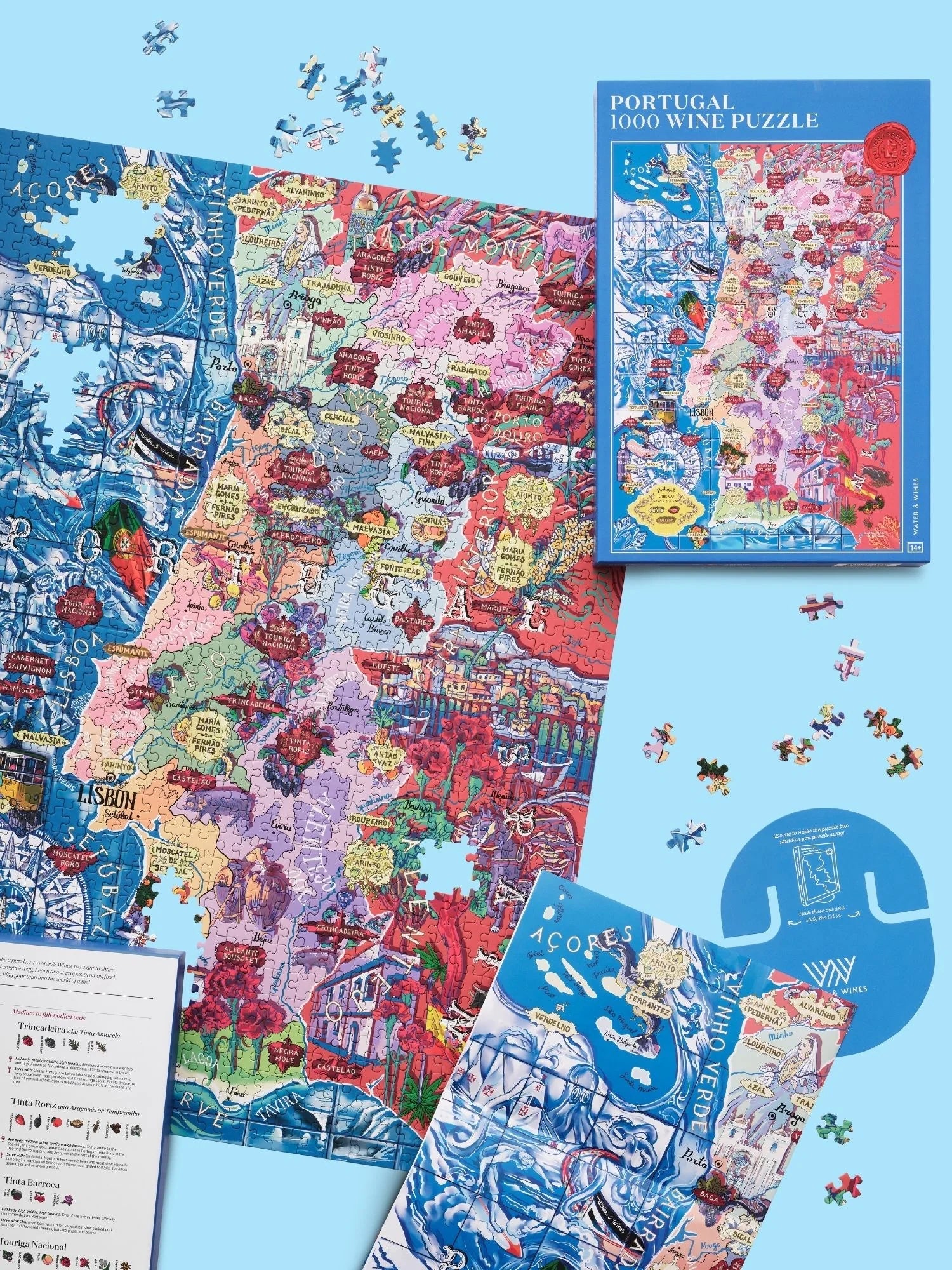 Puzzle de 1000 pièces - Les vins du Portugal (48 x 68 cm) puzzle Water & Wines 