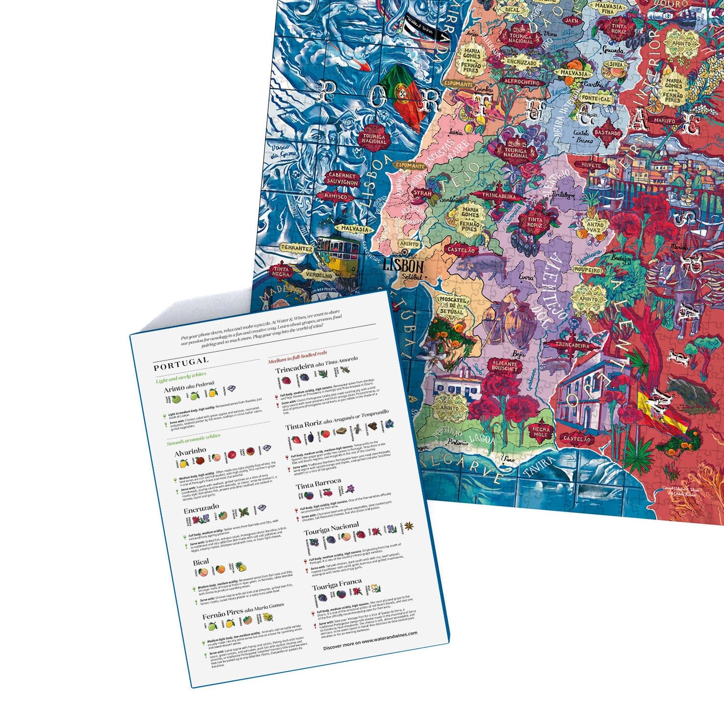 Puzzle de 1000 pièces - Les vins du Portugal (48 x 68 cm) puzzle Water & Wines 