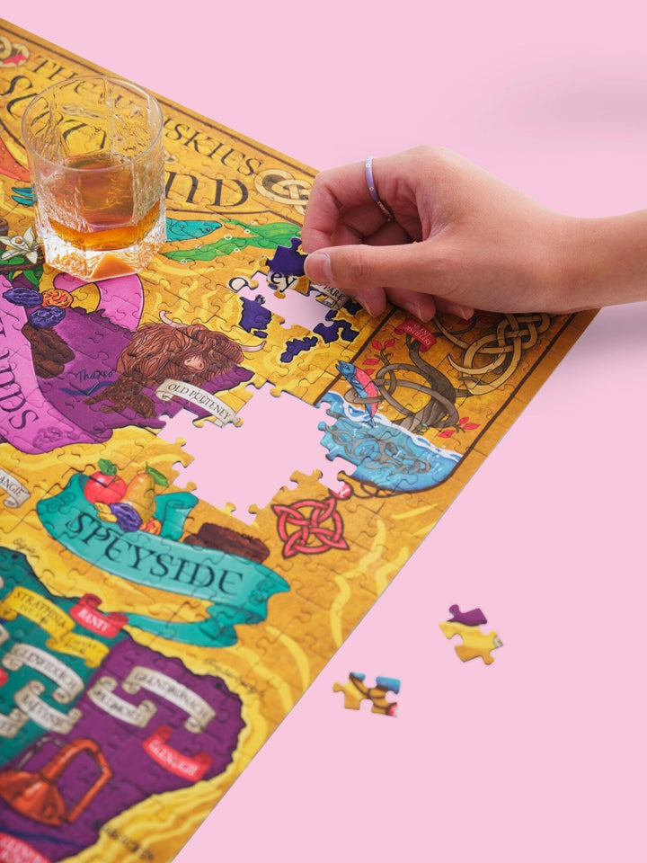 Puzzle de 1000 pièces - Les whiskey d'Écosse (48 x 68 cm) puzzle Water & Wines 