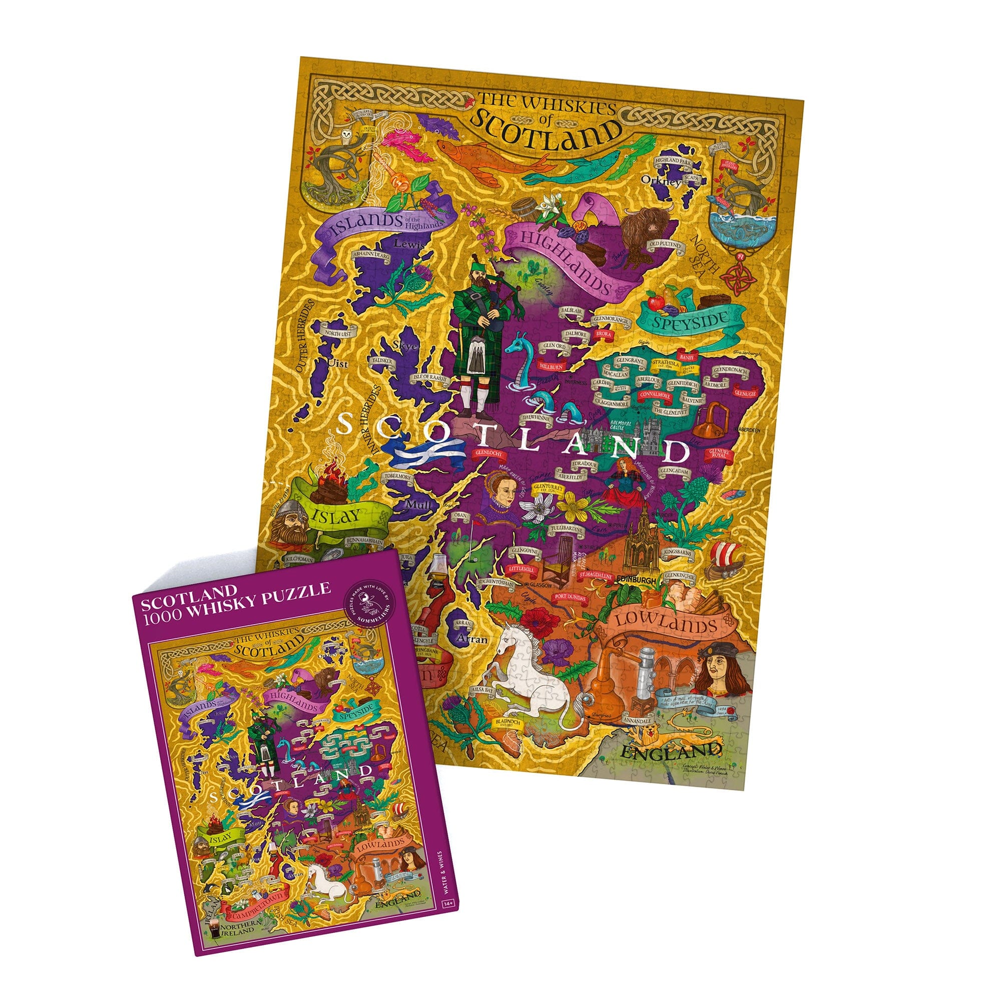 スコットランド　パズル　SCOTLAND 1000 WHISKY PUZZLE 1000 piece puzzle - Scottish whiskey (48 x 68 cm) – Cartovia