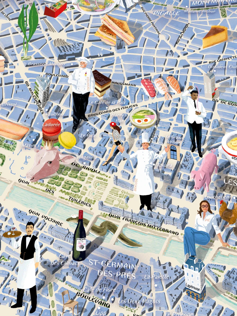 Puzzle de 1000 pièces - Paris gourmet (48 x 68 cm) puzzle Water & Wines 