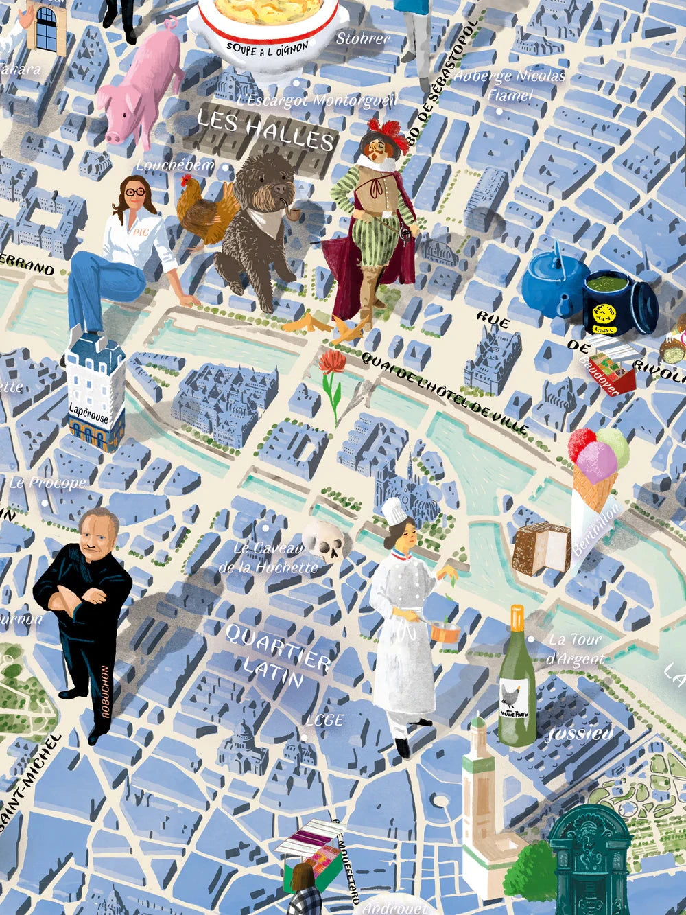 Puzzle de 1000 pièces - Paris gourmet (48 x 68 cm) puzzle Water & Wines 