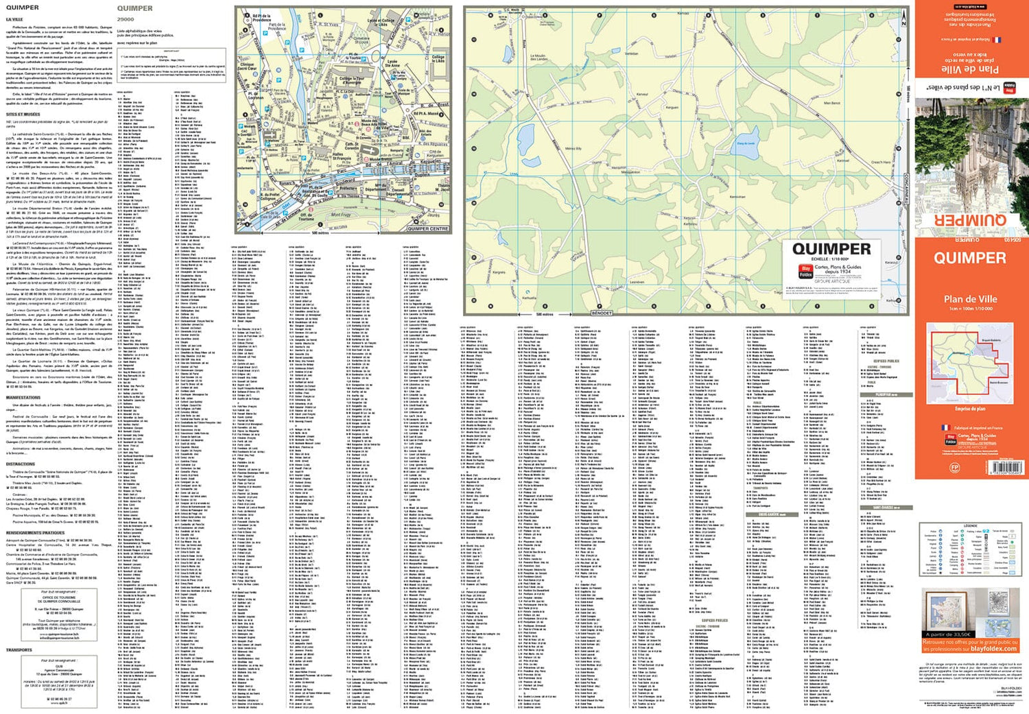 Quimper, Finistère - Plan de ville | Blay Foldex plan de ville Blay Foldex