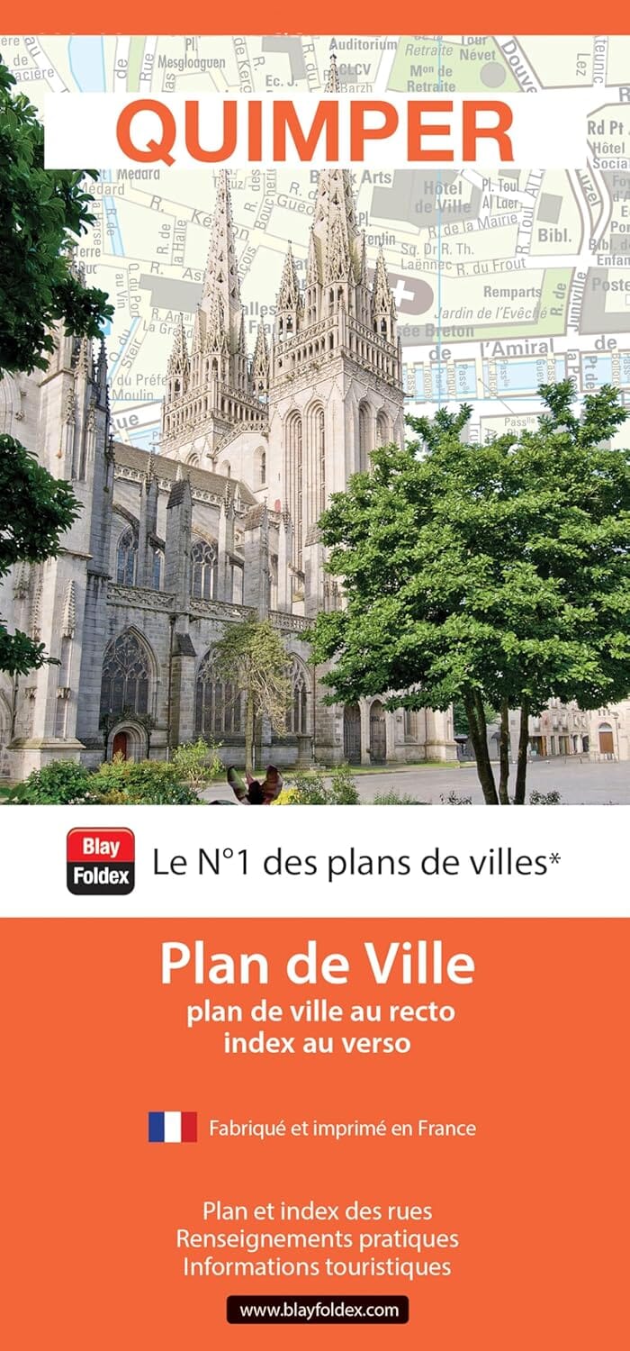 Quimper, Finistère - Plan de ville | Blay Foldex plan de ville Blay Foldex 