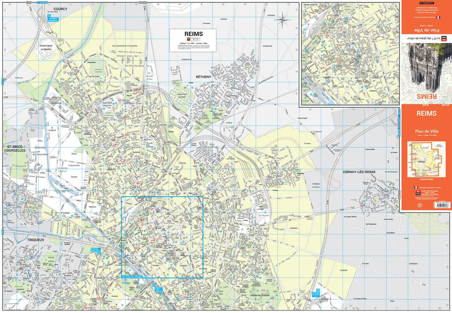 Reims, Marne - Plan de ville | Blay Foldex plan de ville Blay Foldex