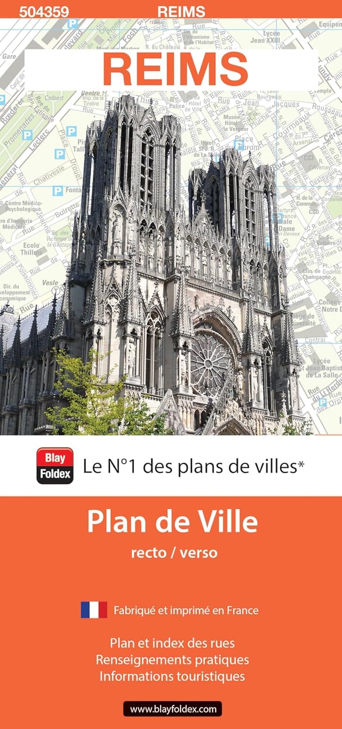 Reims, Marne - Plan de ville | Blay Foldex plan de ville Blay Foldex 