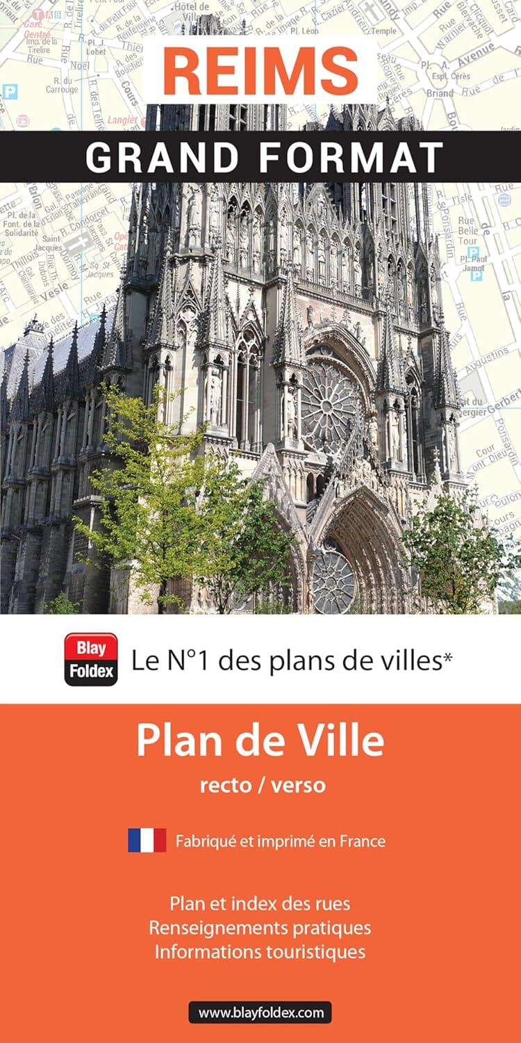 Reims - Plan de ville grand format | Blay Foldex plan de ville Blay Foldex 