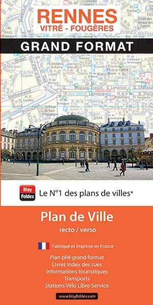 Rennes - Plan de ville grand format | Blay Foldex plan de ville Blay Foldex