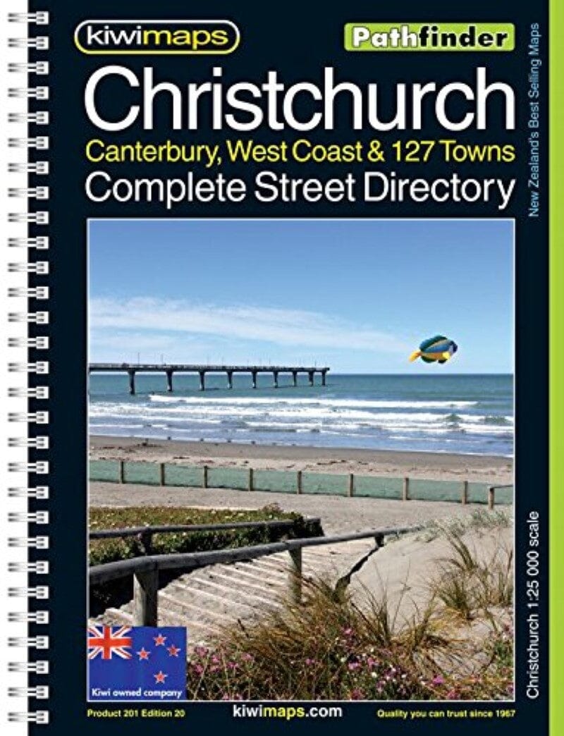 Répertoire complet des rues - Christchurch : Canterbury, Côte Ouest & 127 villes : (Nouvelle-Zélande) | Kiwi Maps plan de ville Kiwi Maps Default Title