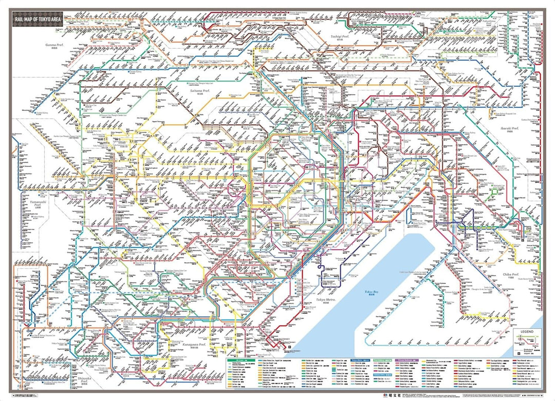 Réseau ferroviaire & plan de ville - Tokyo | Mapple plan de ville Mapple 