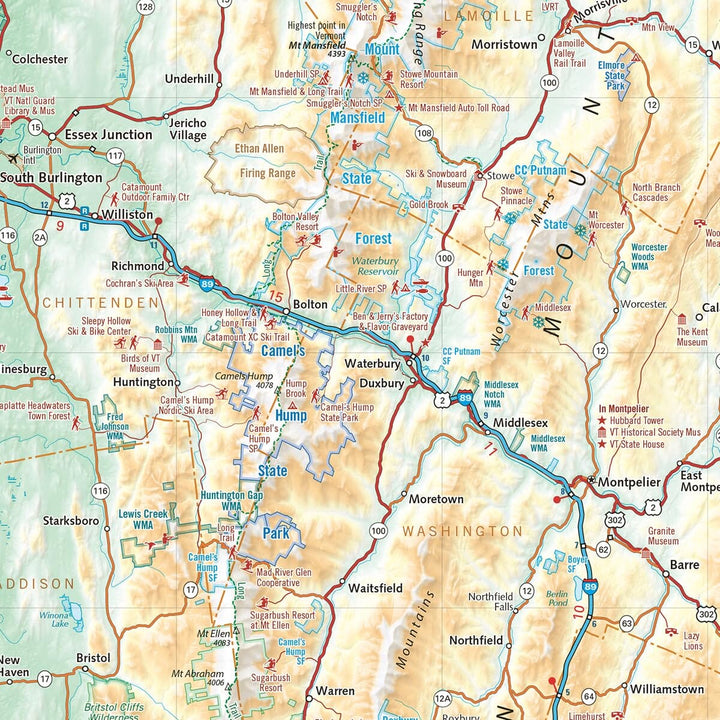 Rhode Island Recreation Map | Benchmark Maps carte routière Benchmark Maps 