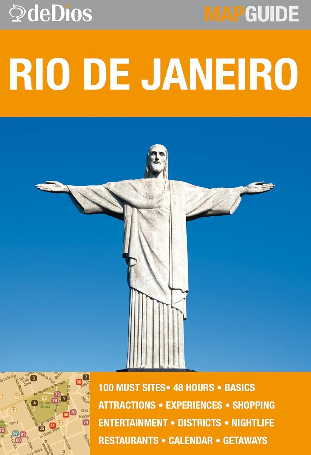 Rio de Janeiro, Brésil, édition anglaise | deDios plan de ville DeDios