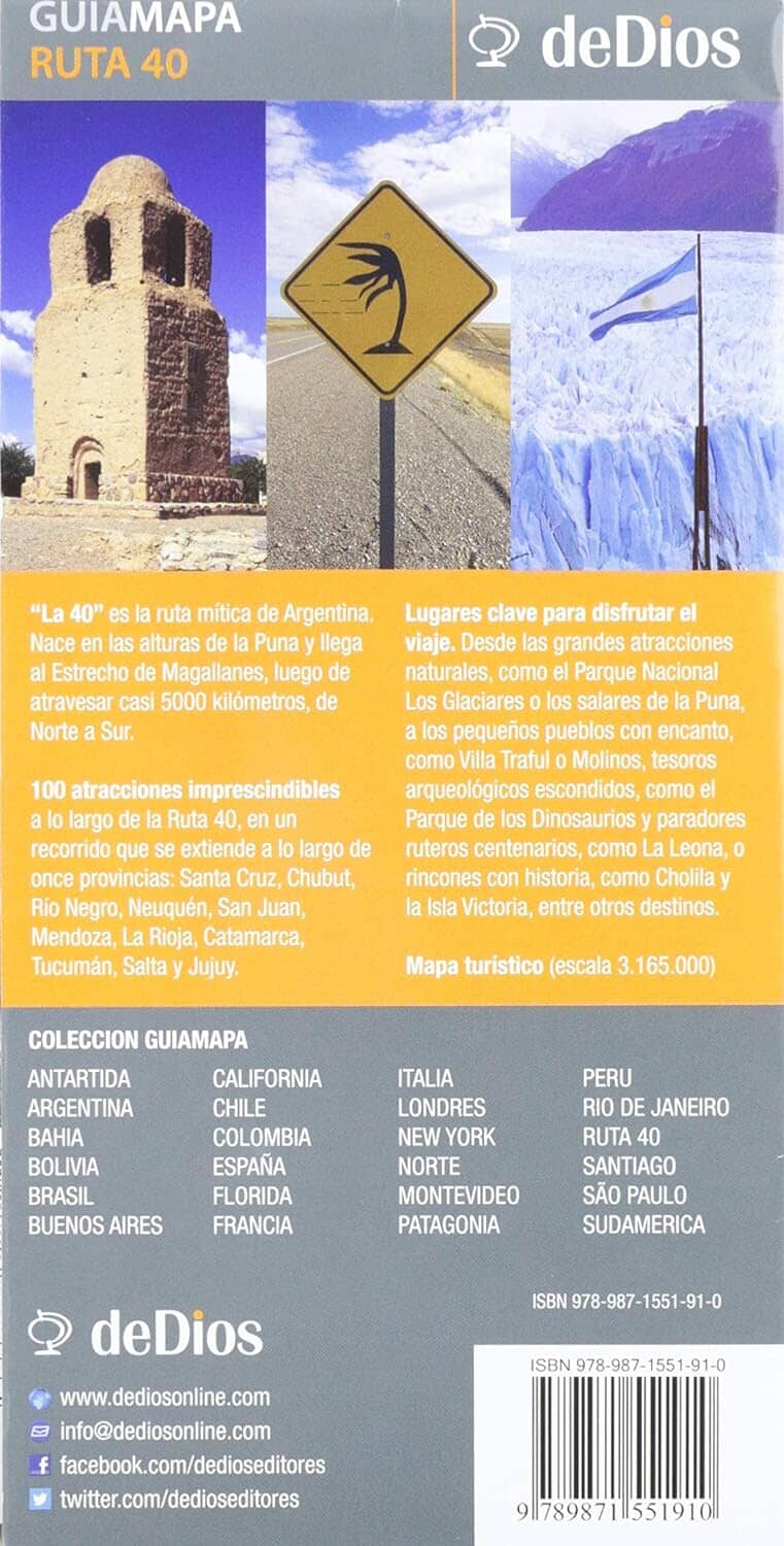 Route 40, Argentine | deDios carte pliée deDios 