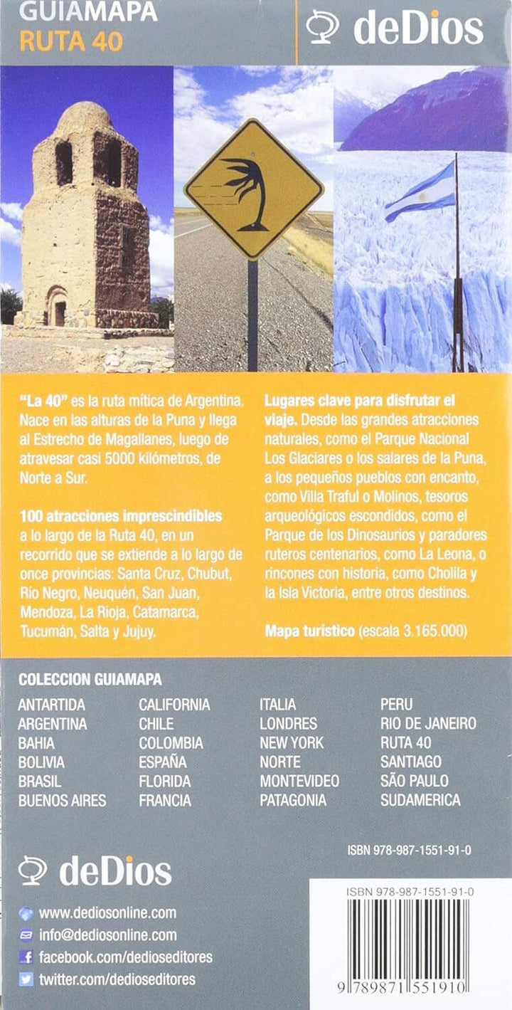 Route 40, Argentine | deDios carte pliée deDios 
