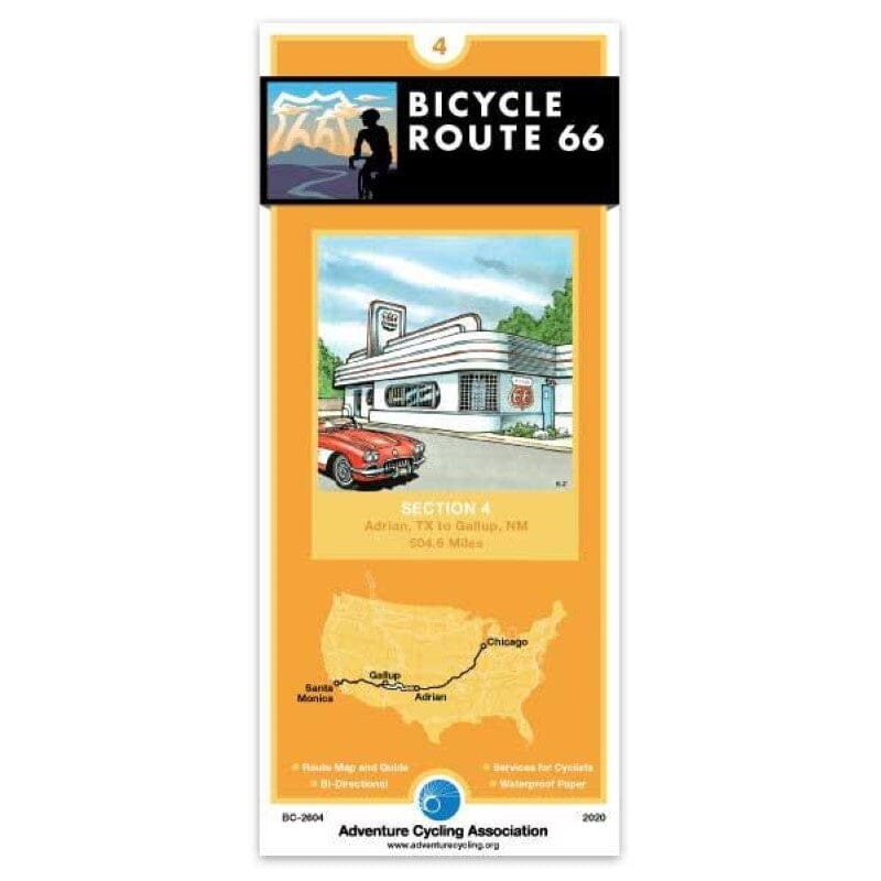 Route 66 - Bicycle Map #4 | Adventure Cycling Association carte cycliste Adventure Cycling Association Default Title