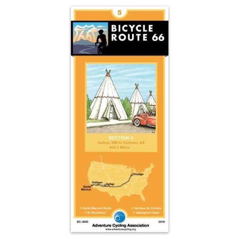 Route 66 - Cycling Map #5 | Adventure Cycling Association carte cycliste Adventure Cycling Association Default Title