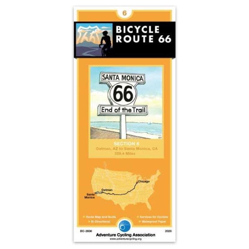 Route 66 Cycling Map #6 | Adventure Cycling Association carte cycliste Adventure Cycling Association Default Title