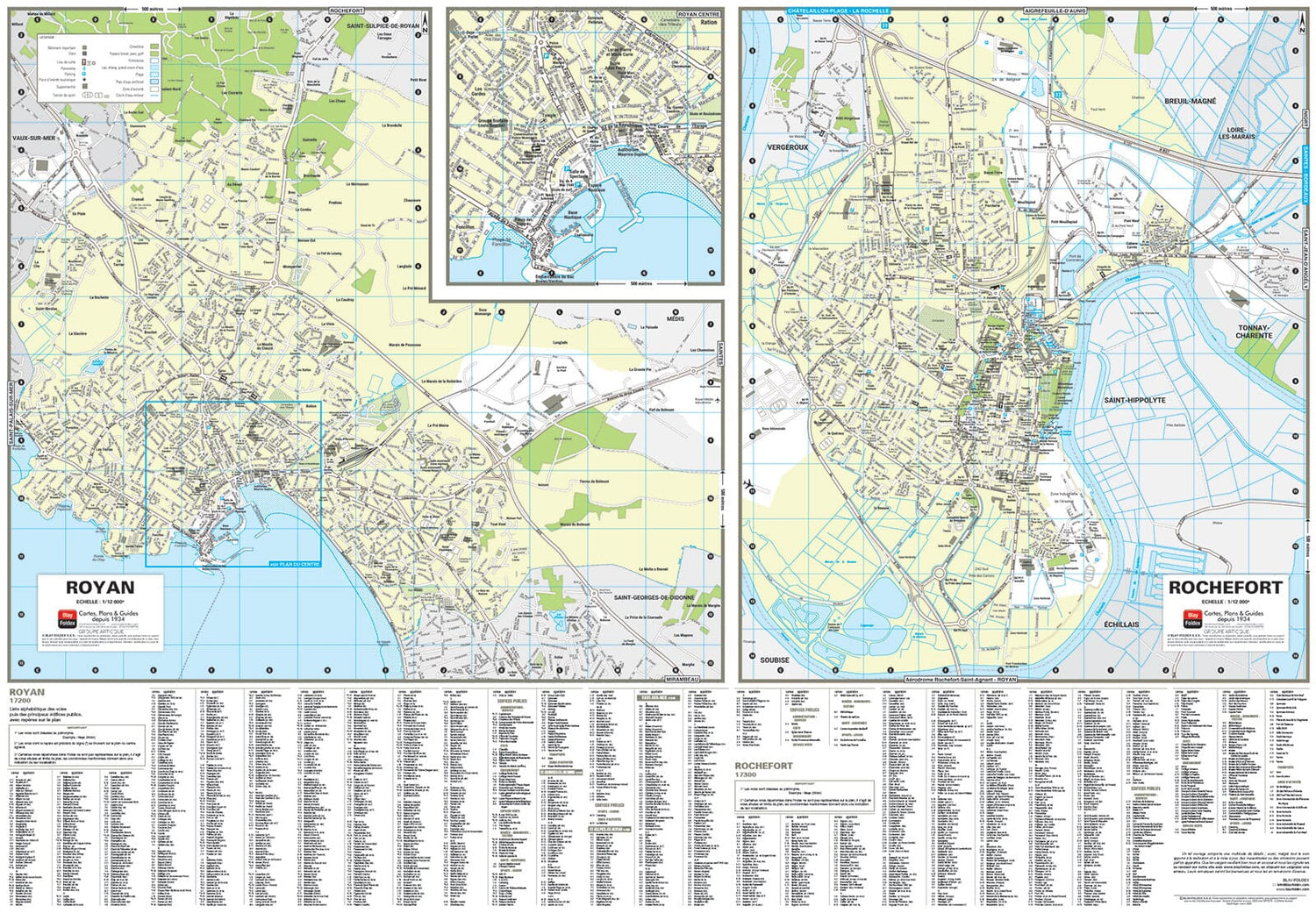 Royan, Oléron, Rochefort, Charente-Maritime - Plan de ville | Blay Foldex plan de ville Blay Foldex