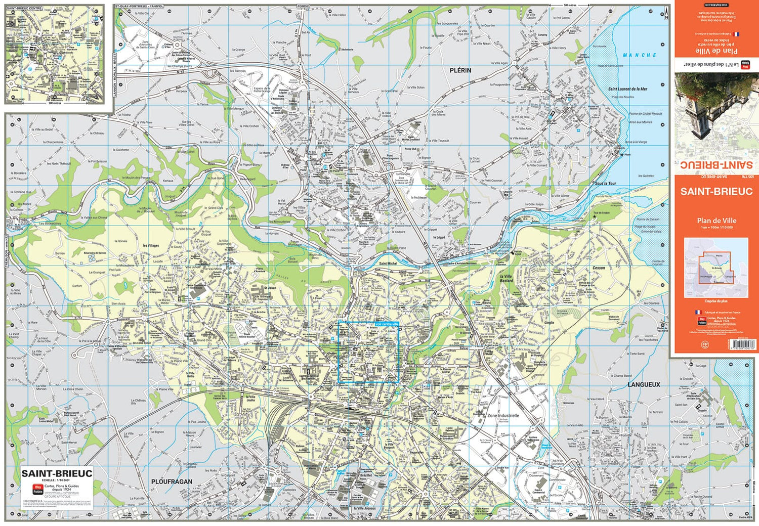 Saint-Brieuc, Côtes-d’Armor - Plan de ville | Blay Foldex plan de ville Blay Foldex
