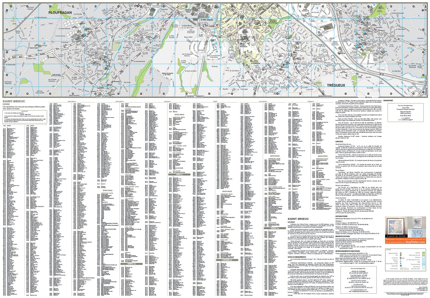Saint-Brieuc, Côtes-d’Armor - Plan de ville | Blay Foldex plan de ville Blay Foldex