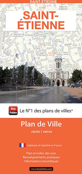 Saint-Étienne, Loire - Plan de ville | Blay Foldex plan de ville Blay Foldex