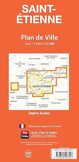 Saint-Étienne, Loire - Plan de ville | Blay Foldex plan de ville Blay Foldex 