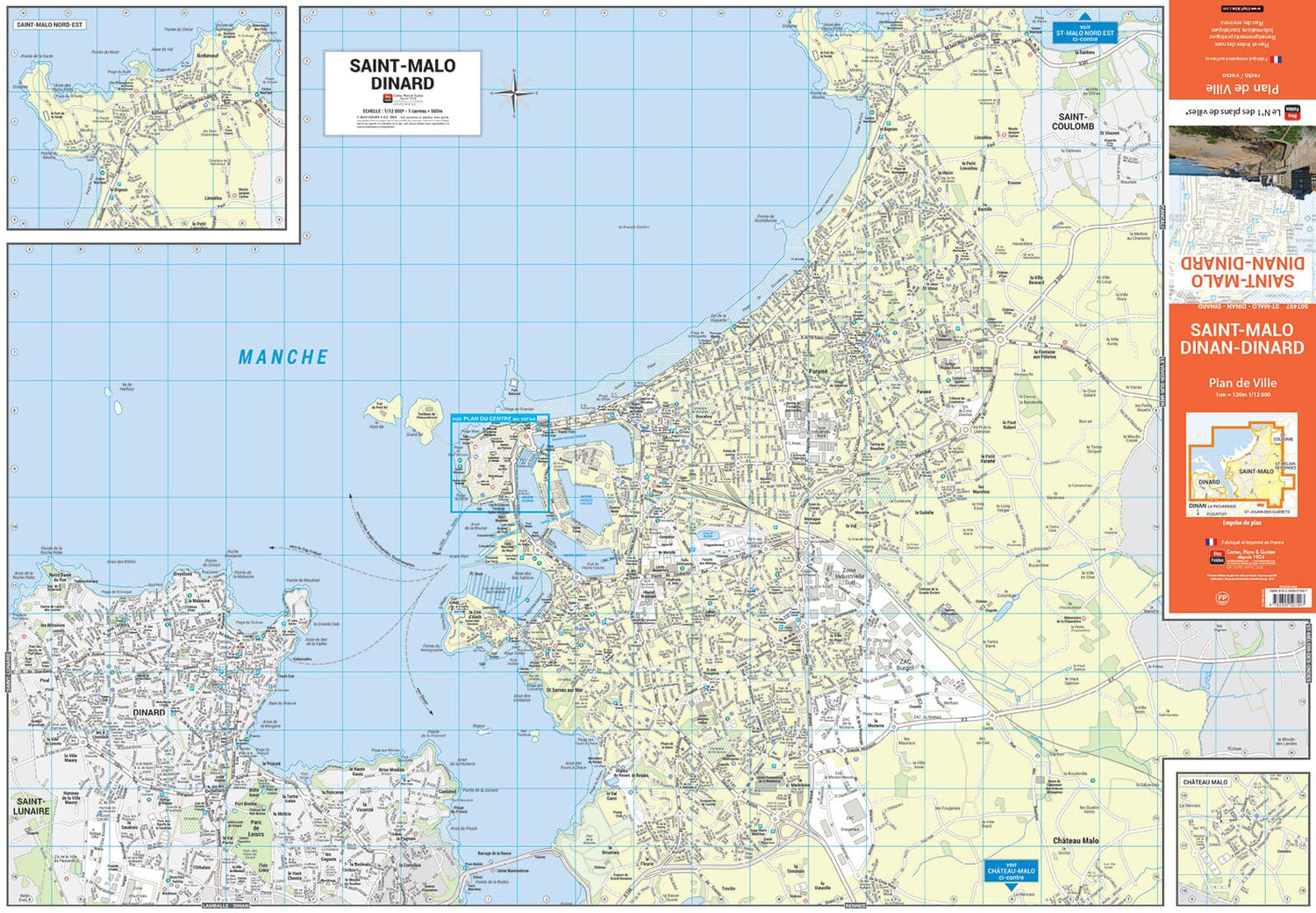 Saint-Malo et Dinard, Ille-et-Vilaine - Plan de ville | Blay Foldex plan de ville Blay Foldex