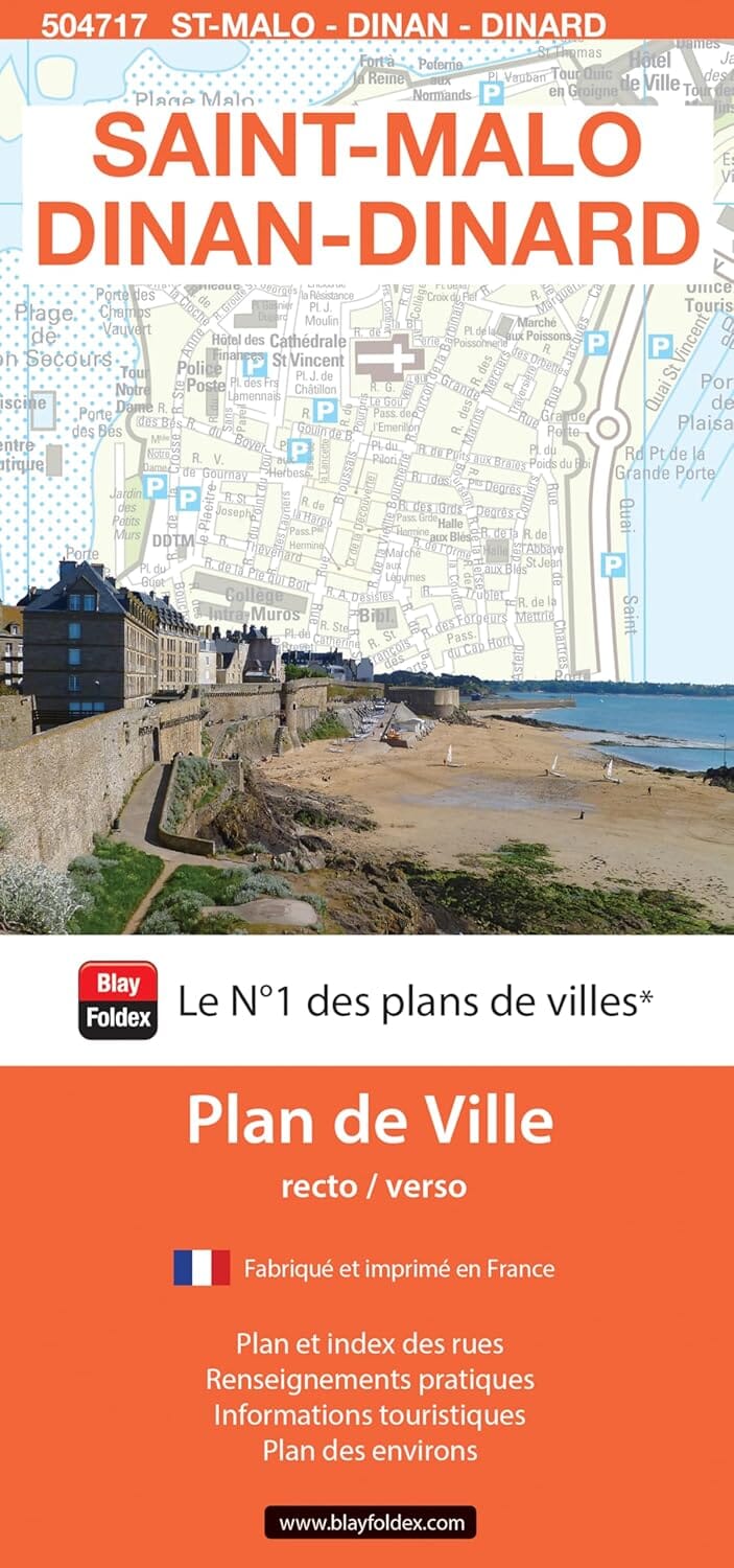 Saint-Malo et Dinard, Ille-et-Vilaine - Plan de ville | Blay Foldex plan de ville Blay Foldex 