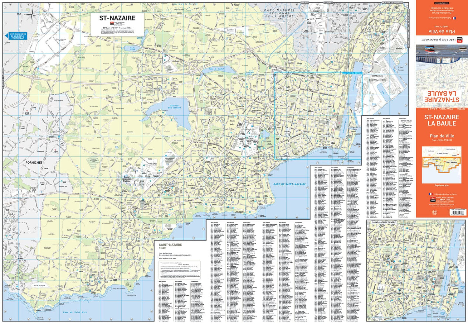 Saint-Nazaire et La Baule, Loire-Atlantique - Plan de ville | Blay Foldex plan de ville Blay Foldex