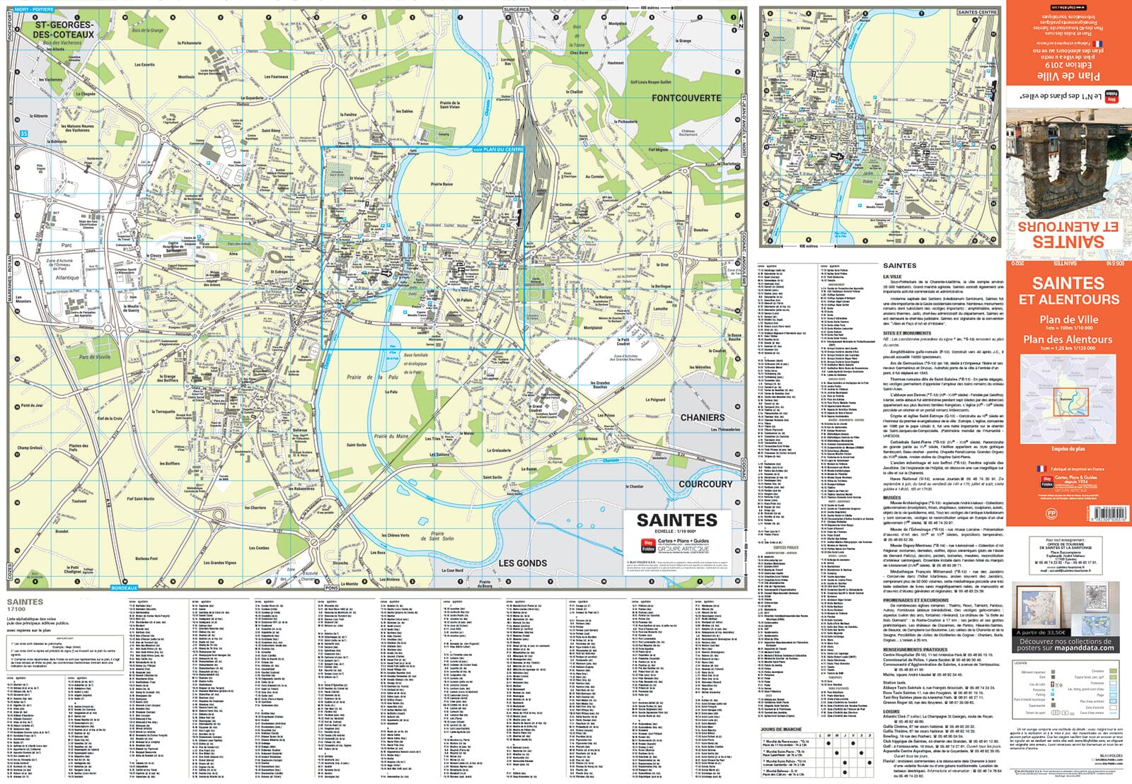 Saintes, Charente-Maritime - Plan de ville | Blay Foldex plan de ville Blay Foldex