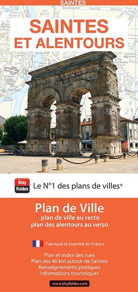 Saintes, Charente-Maritime - Plan de ville | Blay Foldex plan de ville Blay Foldex