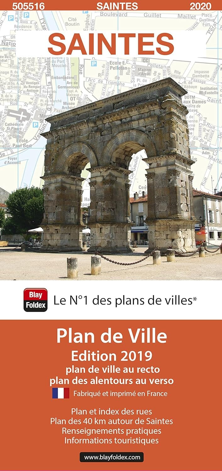 Saintes, Charente-Maritime - Plan de ville | Blay Foldex plan de ville Blay Foldex 