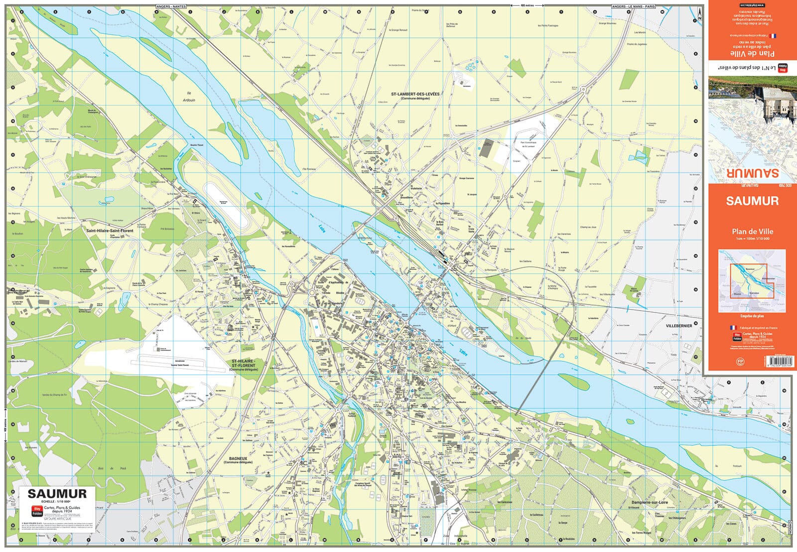 Saumur, Maine-et-Loire - Plan de ville | Blay Foldex plan de ville Blay Foldex