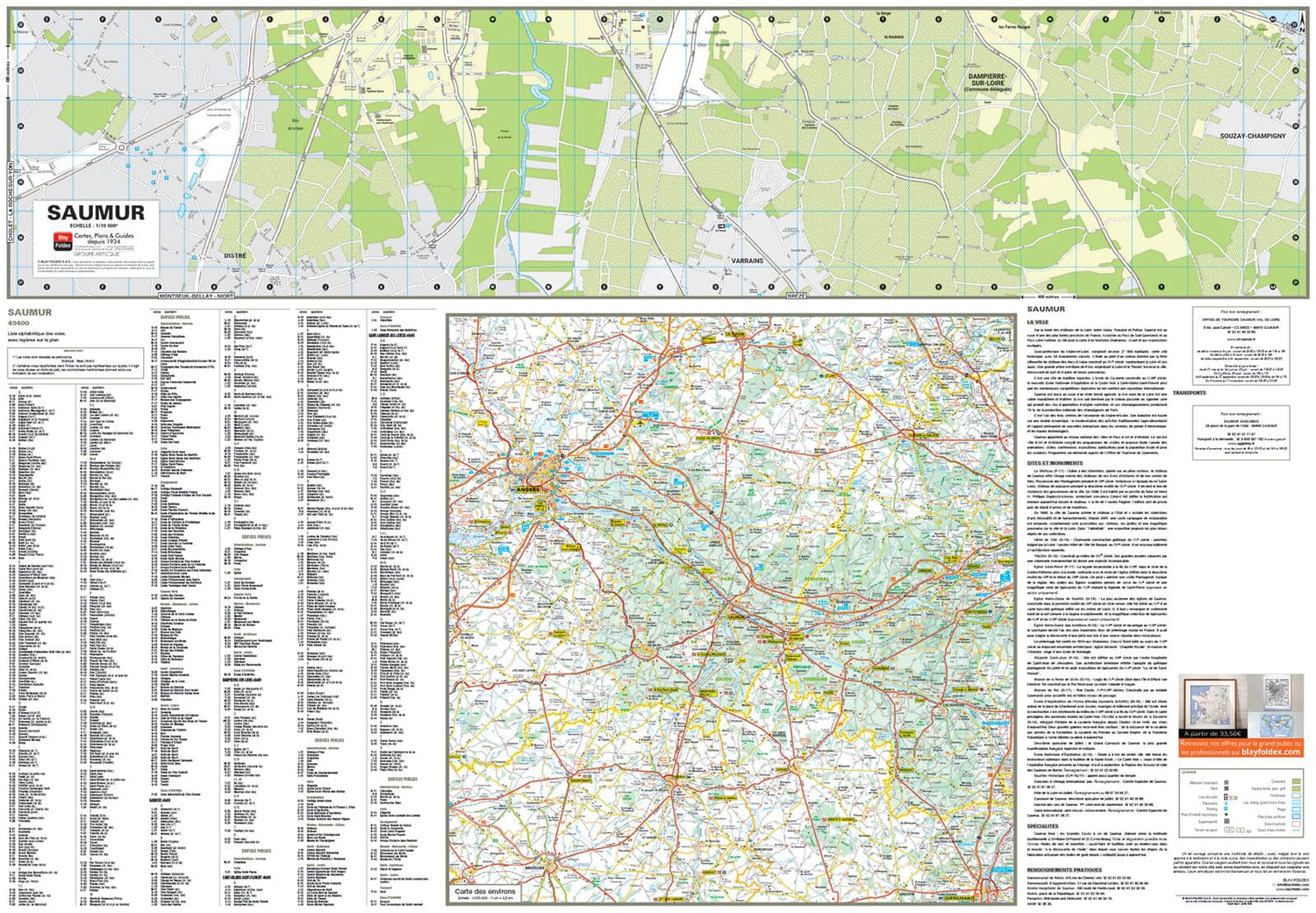 Saumur, Maine-et-Loire - Plan de ville | Blay Foldex plan de ville Blay Foldex
