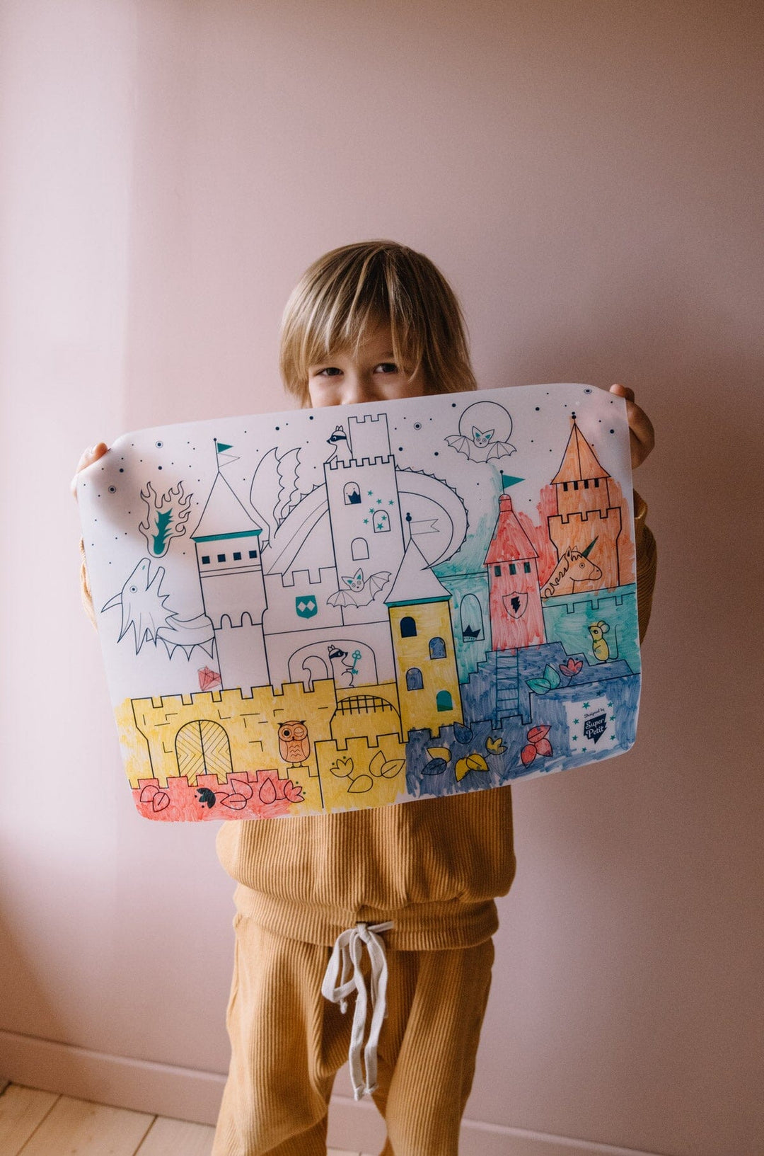 Set de coloriage réutilisable en silicone - Château (3 ans et +) | SuperPetit accessoire de voyage SuperPetit 