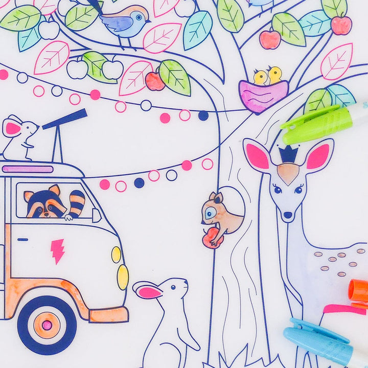 Set de coloriage réutilisable en silicone - Dream Van (3 ans et +) | SuperPetit accessoire de voyage SuperPetit 