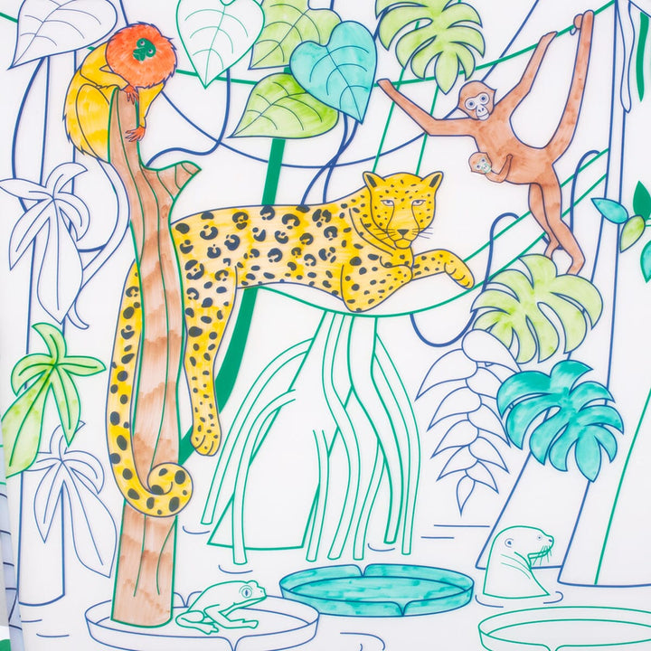 Set de coloriage réutilisable en silicone - Forêt amazonienne (3 ans et +) | SuperPetit accessoire de voyage SuperPetit 