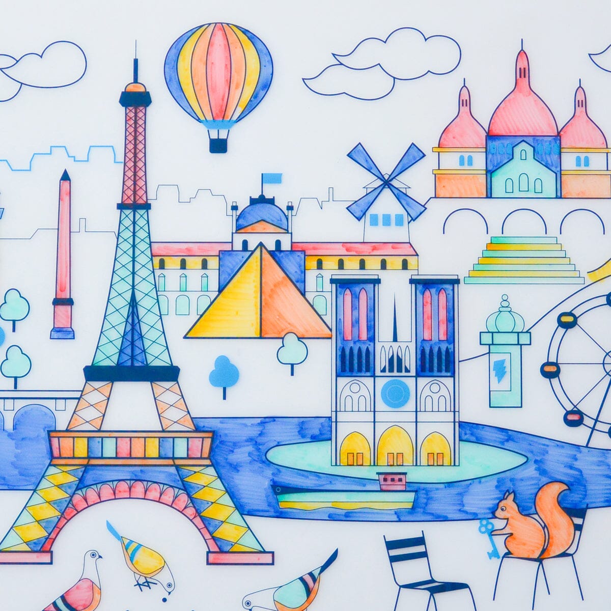 Set de coloriage réutilisable en silicone - Paris (3 ans et +) | SuperPetit jeu SuperPetit