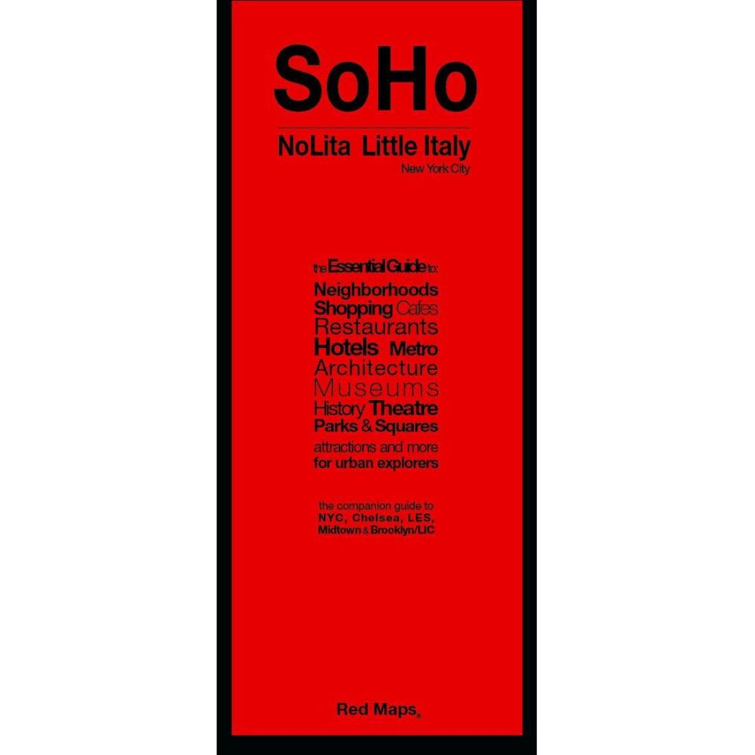 SoHo, Nolita et Little Italy (New York City) Guide de voyage de la ville | Red Maps plan de ville Red Maps