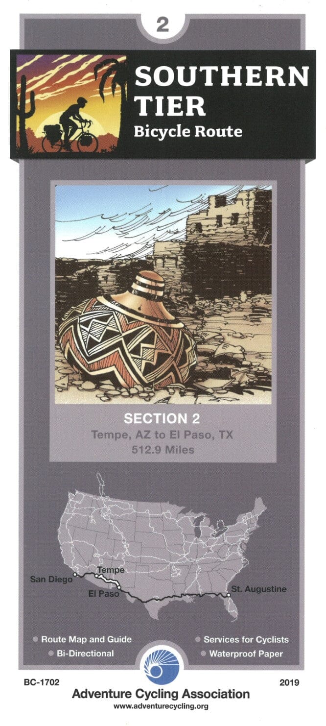 Southern Tier Bicycle Route Section 2 Adventure Cycling Association | Adventure Cycling Association carte cycliste Adventure Cycling Association