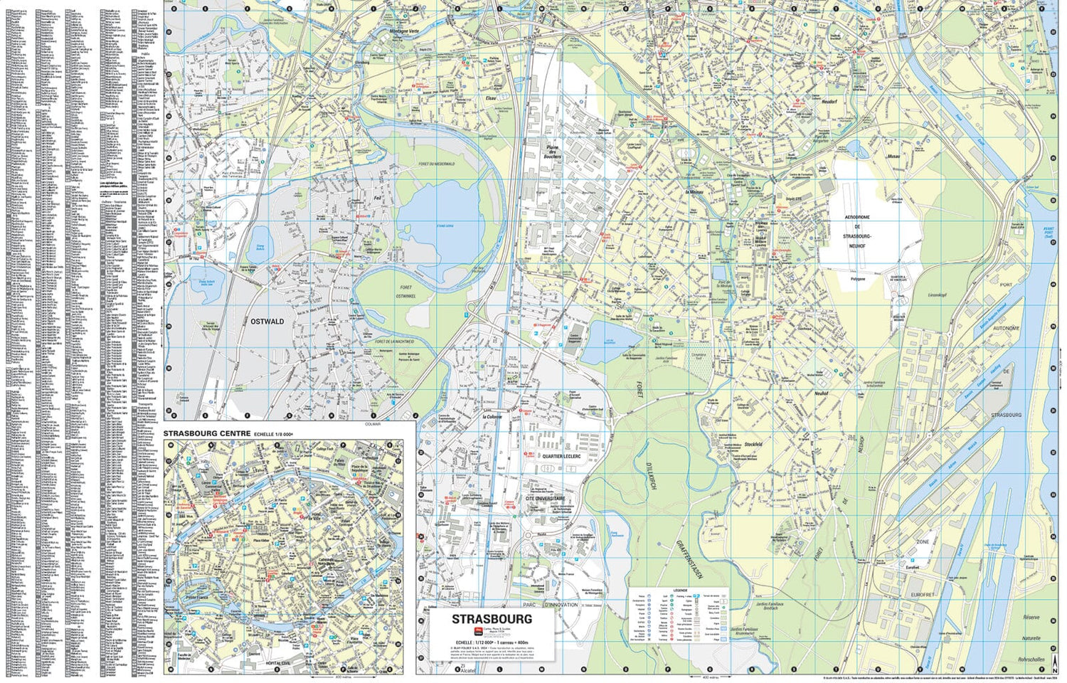 Strasbourg, Bas-Rhin - Plan de ville "pocket" | Blay Foldex plan de ville Blay Foldex